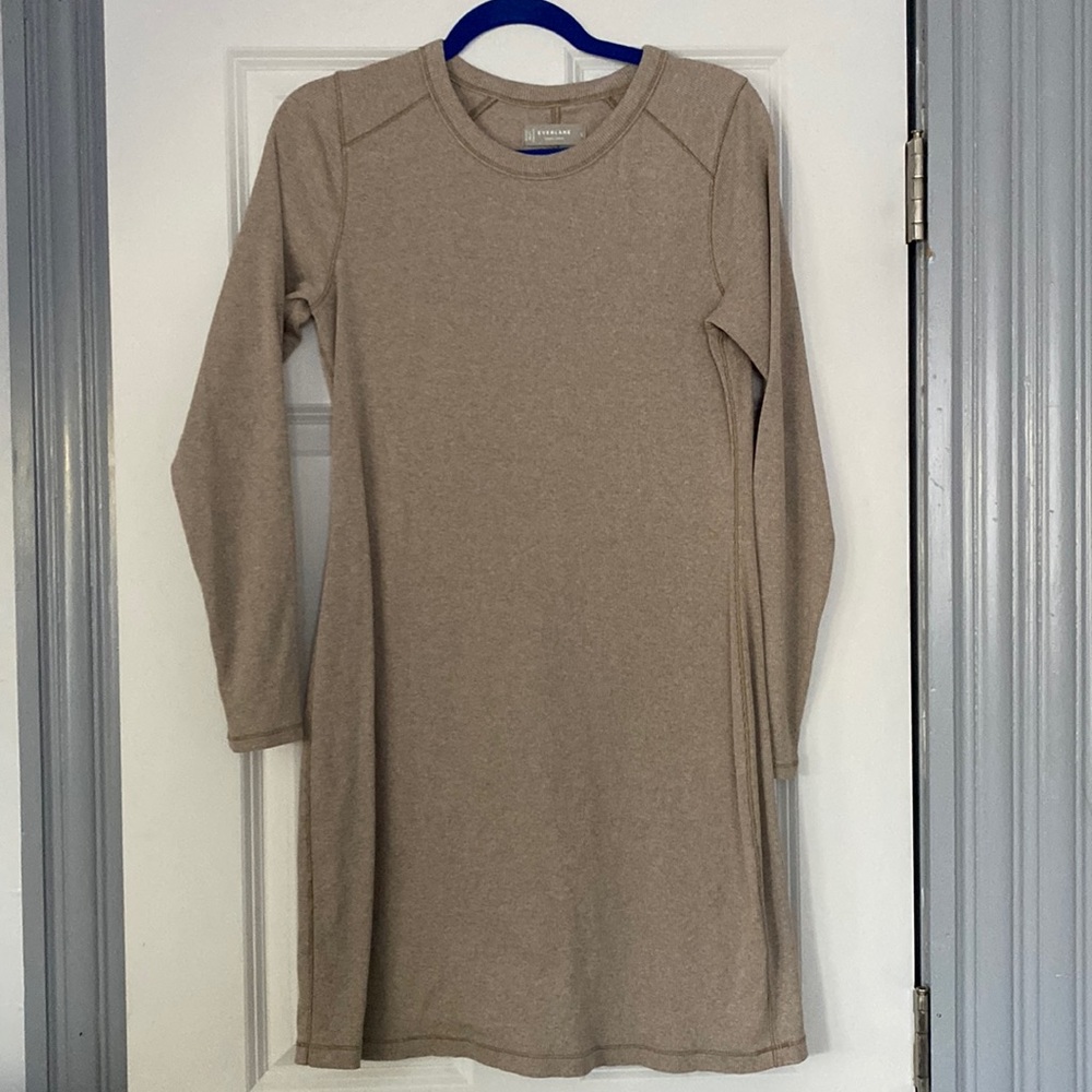 Everlane ribbed long sleeve dress